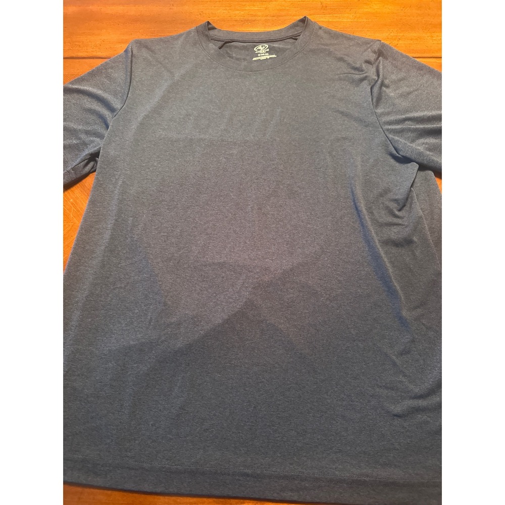 Athletic Works T-Shirt Mens M Blue Excellent DriWorks Performance Activewear Tee